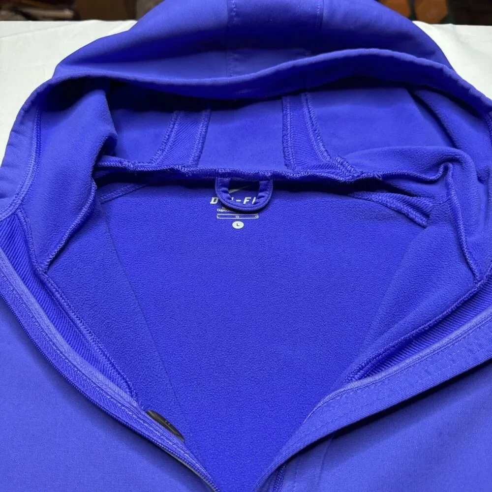 Nike Dri Fit Women's 1/2 Zip Large Purple Long Sleeve Shirt Running Activewear